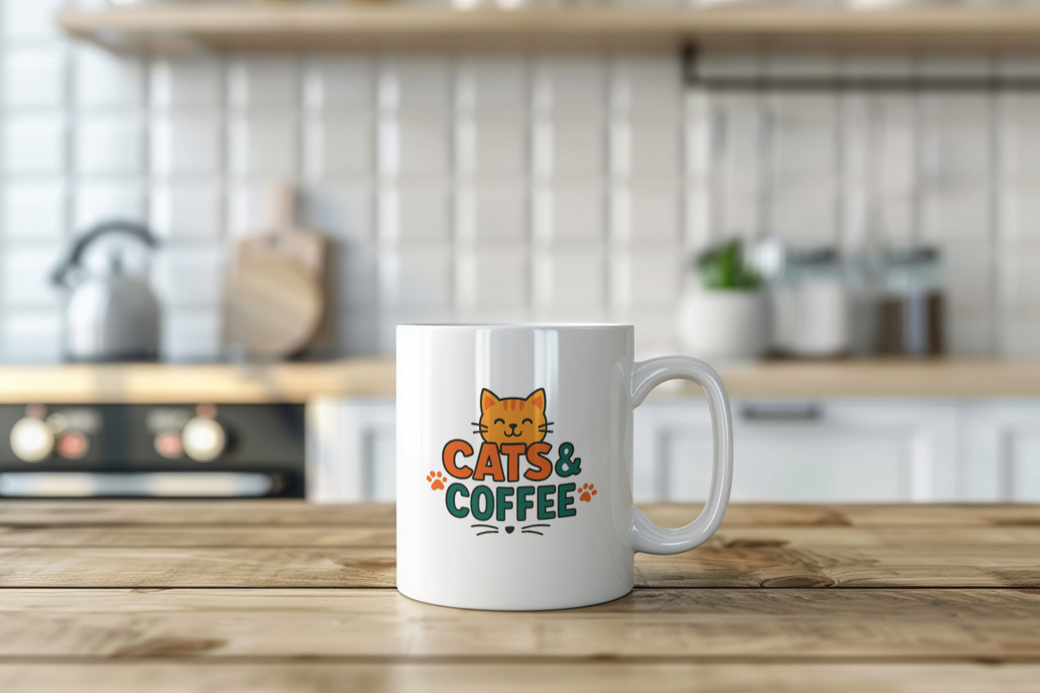 Mornings Are Better With Coffee And Cats Coffee Mug | Cat Mom Humor | Ceramic Mug
