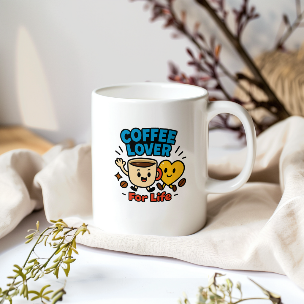 Coffee Lover For Life No Regrets Coffee Mug | Coffee Appreciation Gift | Ceramic Mug