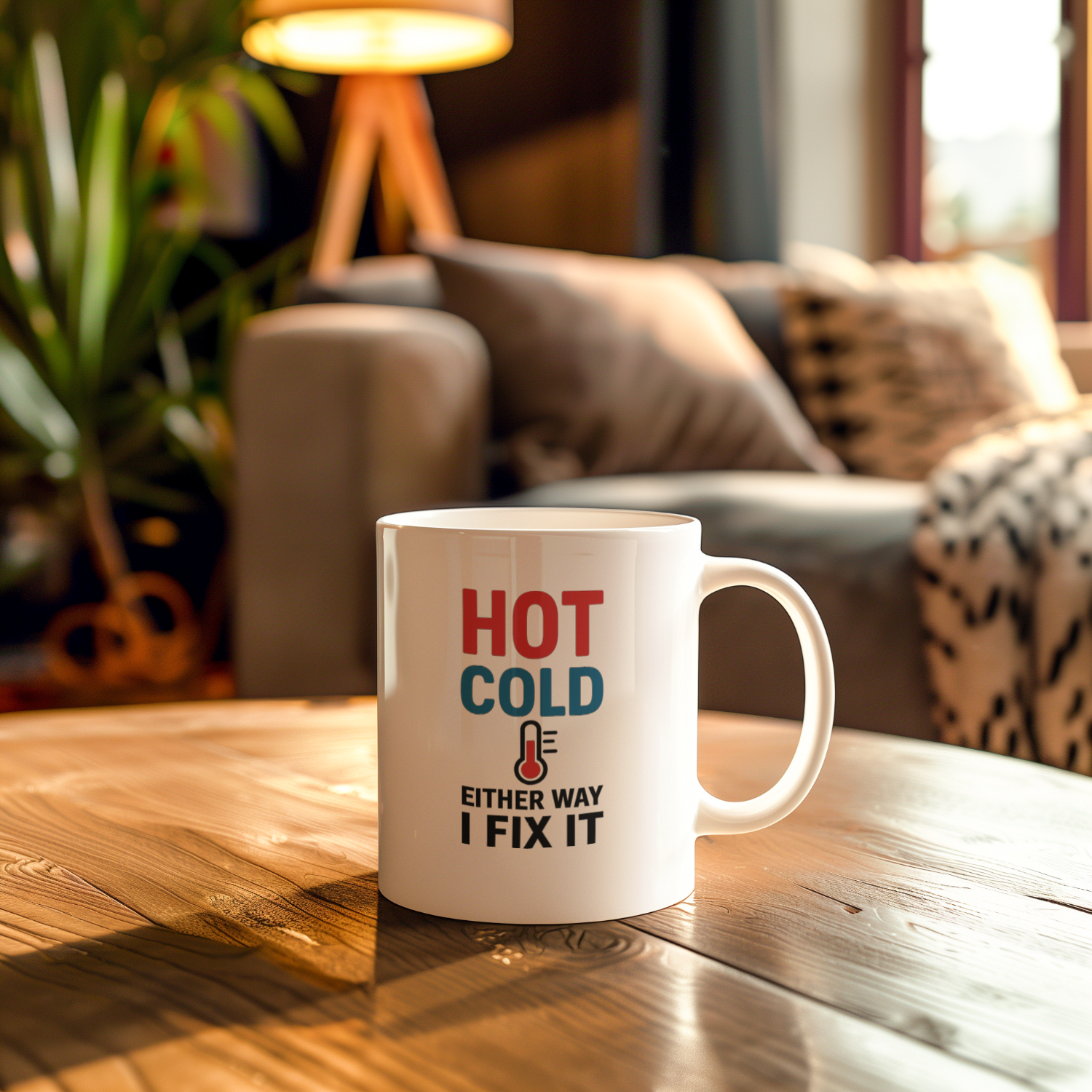 HVAC Tech Hot Cold Either Way I Fix It Coffee Mug | Unique Gift | Ceramic Mug
