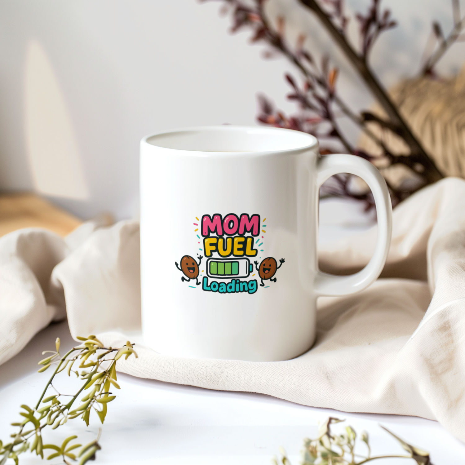 Mom Fuel Please Do Not Disturb Coffee Mug | Funny Mom Gift | Ceramic Mug
