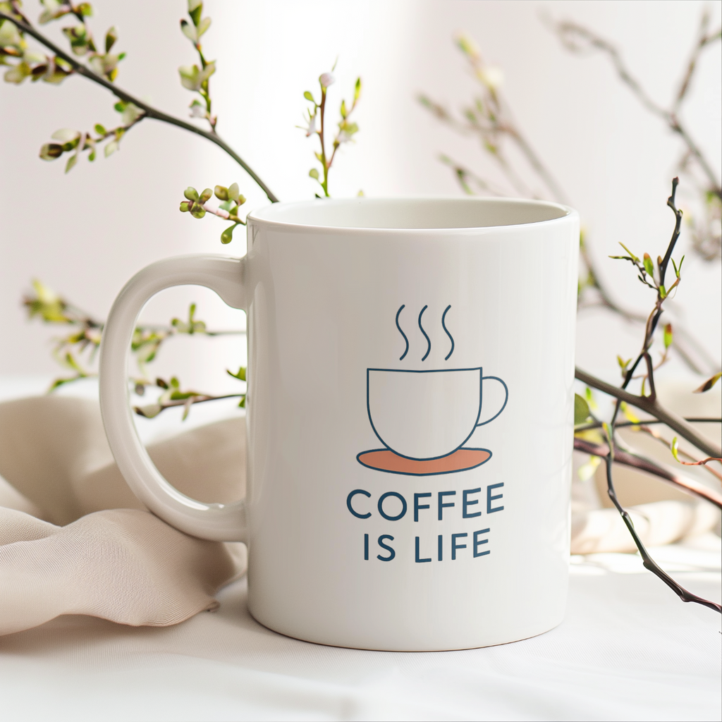 Life Is Coffee Coffee Is Life Coffee Mug | Coffee Lover Appreciation | Ceramic Mug