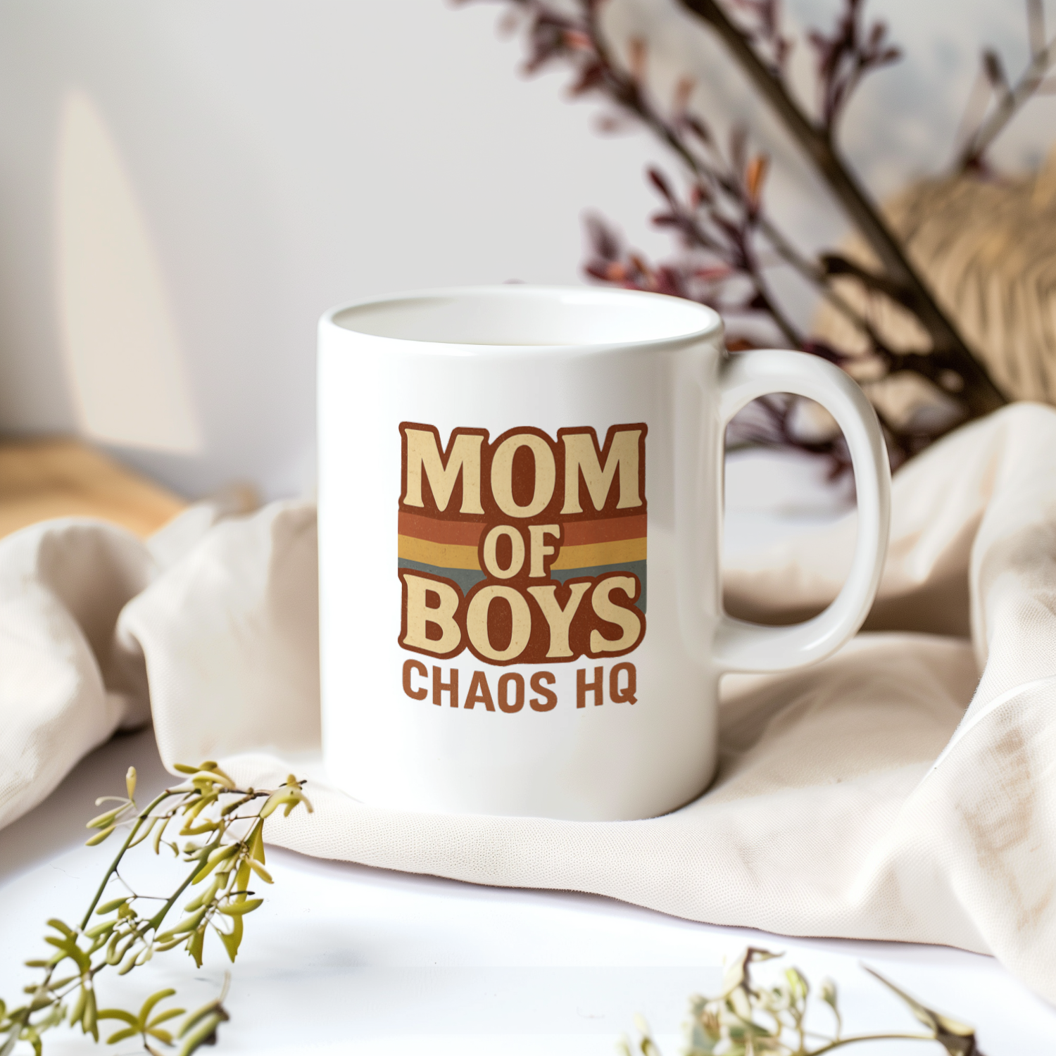 Mom Of Boys Always On Duty Coffee Mug | Boy Mom Appreciation | Ceramic Mug