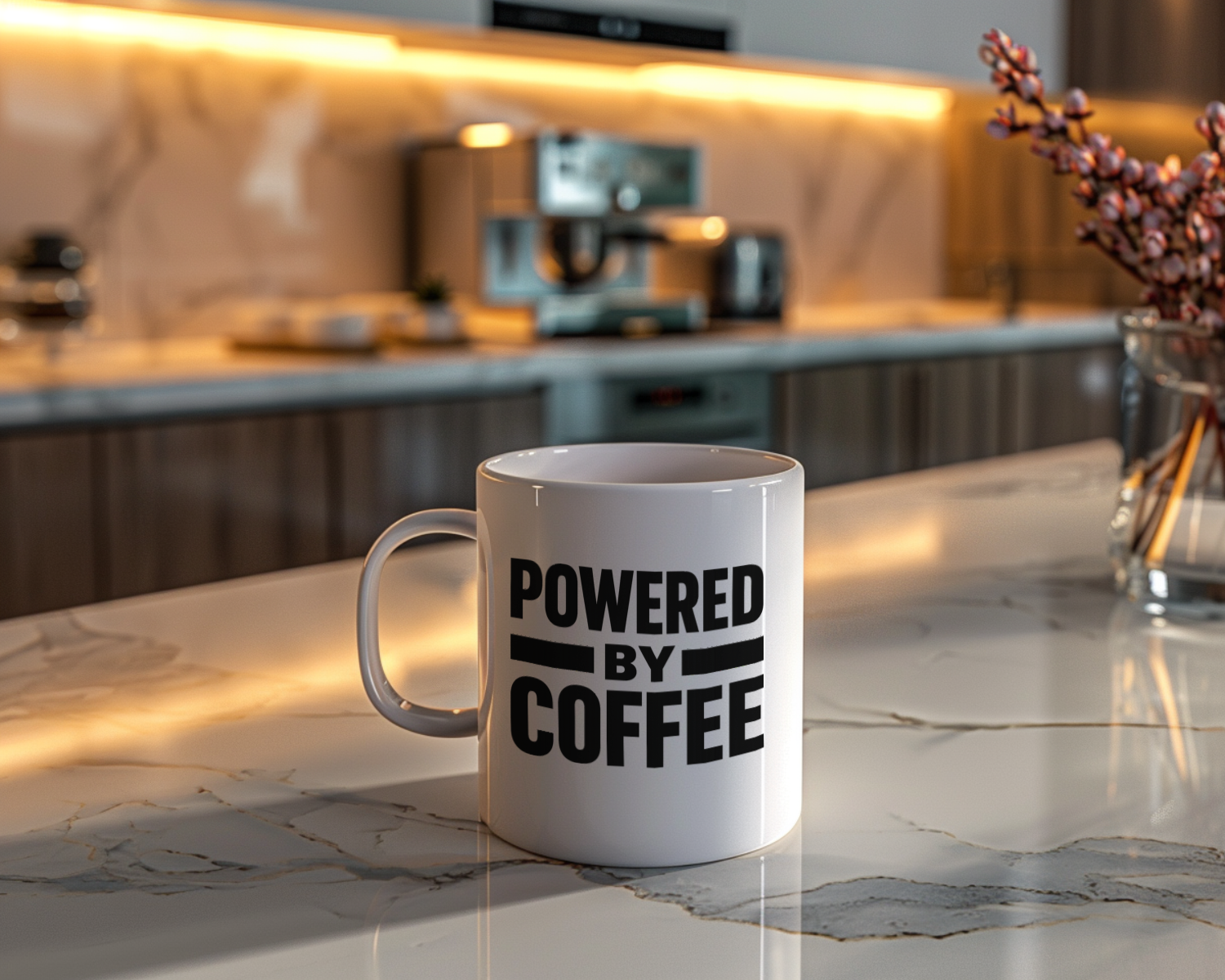 Entirely Powered By Coffee Please Refill Coffee Mug | Funny Gift | Ceramic Mug
