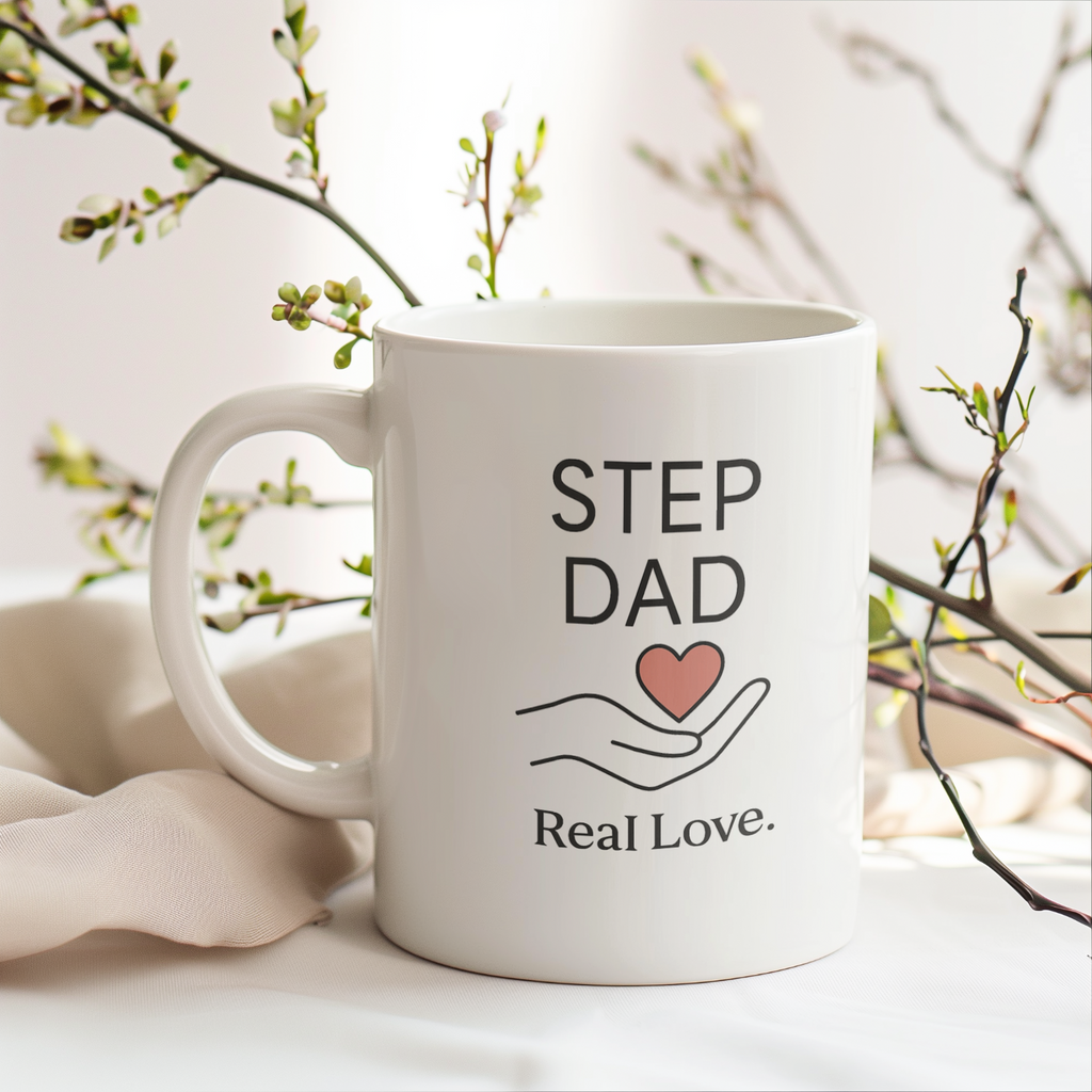Proud Stepdad No Bio Required Coffee Mug | Funny Stepdad Gift | Ceramic Mug