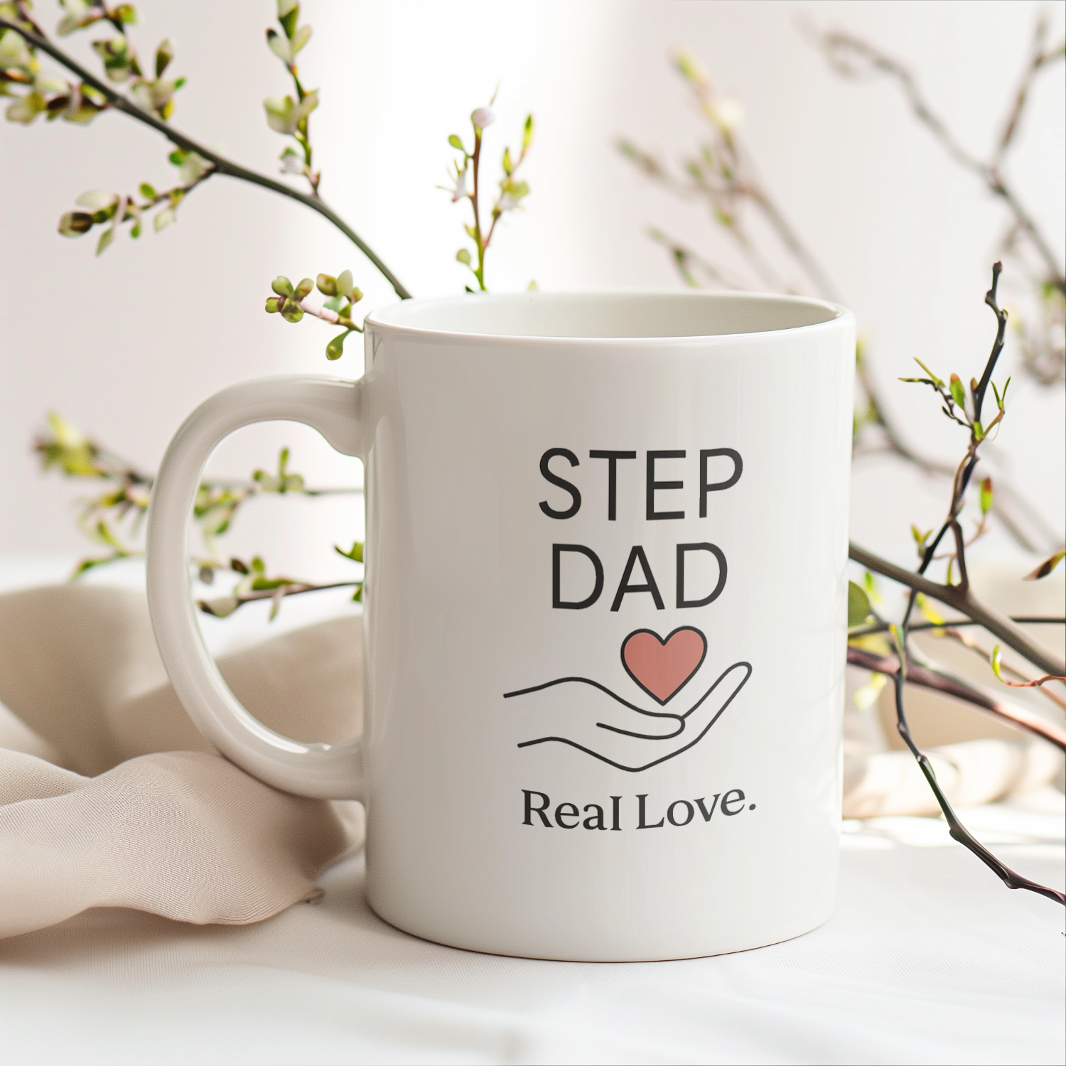 Proud Stepdad No Bio Required Coffee Mug | Funny Stepdad Gift | Ceramic Mug