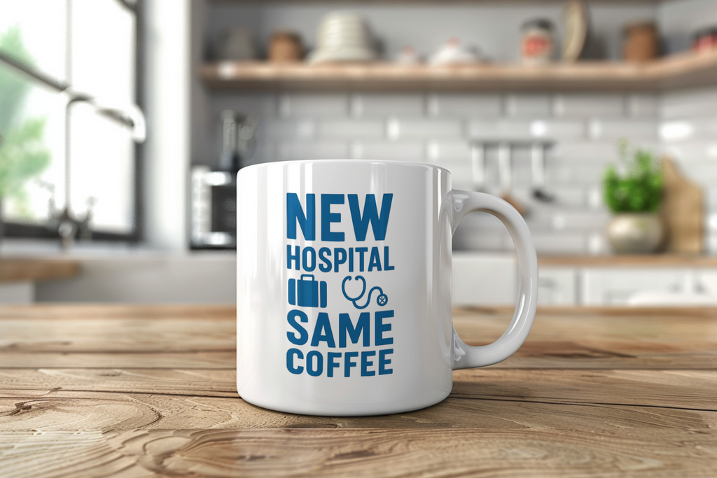 Travel Nurse New Hospital Same Coffee Coffee Mug | Nurse Gift | Ceramic Mug