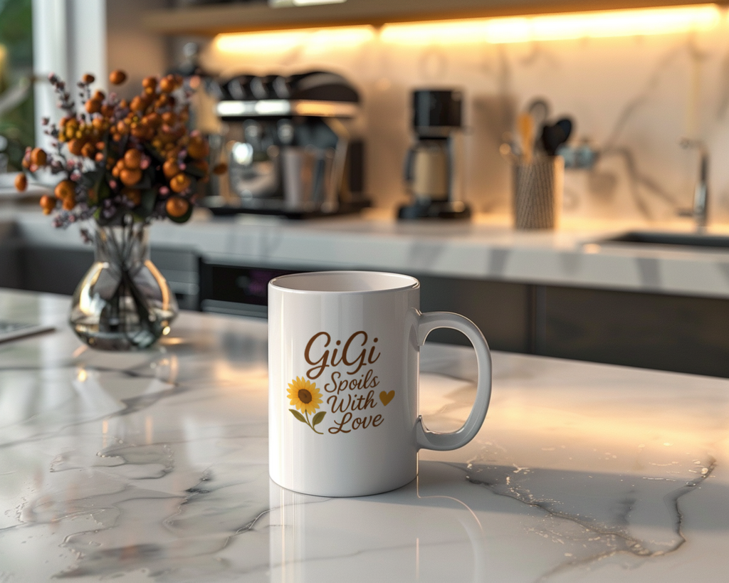 Gigi Spoils With Love Grandmother Coffee Mug | Unique Gift | Ceramic Mug