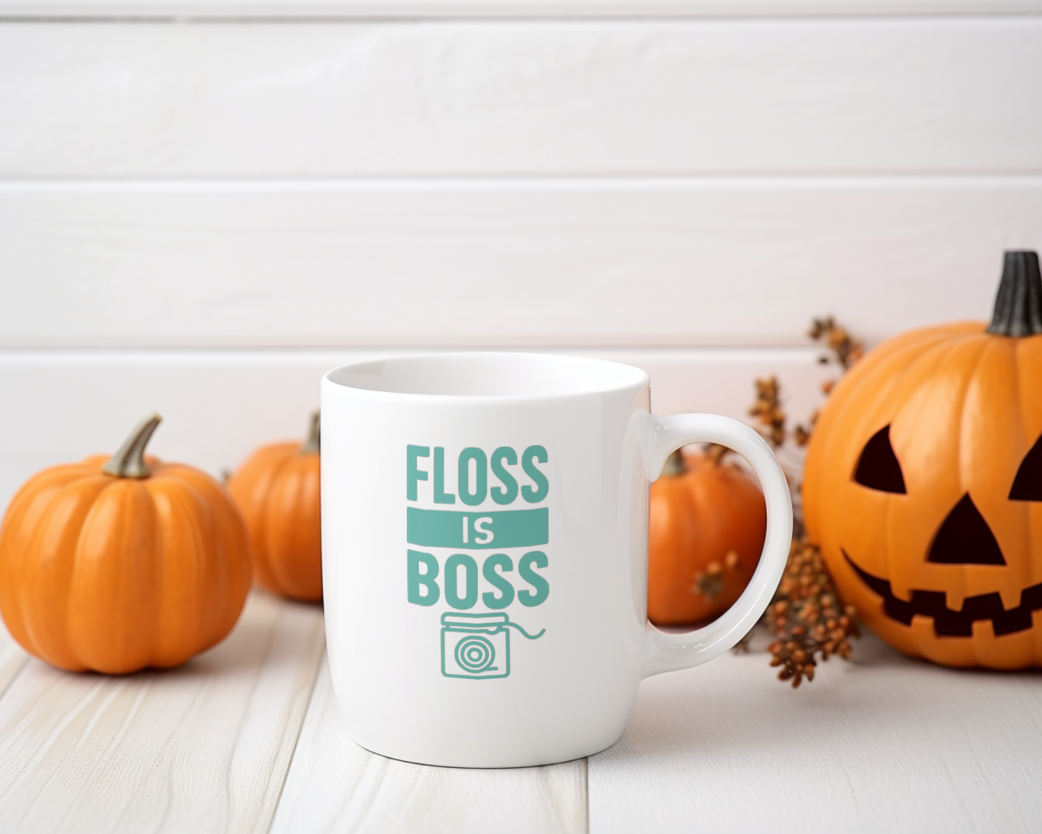 Dental Hygienist Floss Is Boss Coffee Mug | Unique Gift | Ceramic Mug