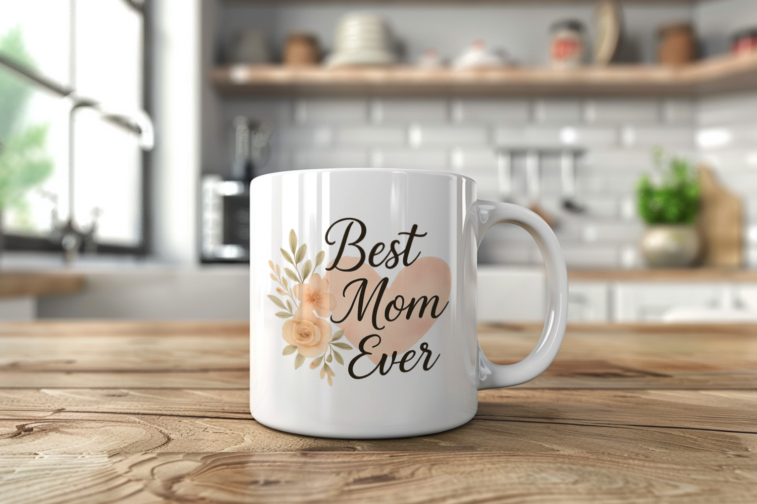 Best Mom Ever Heart Coffee Mug | Gift for Mom | Ceramic Mug