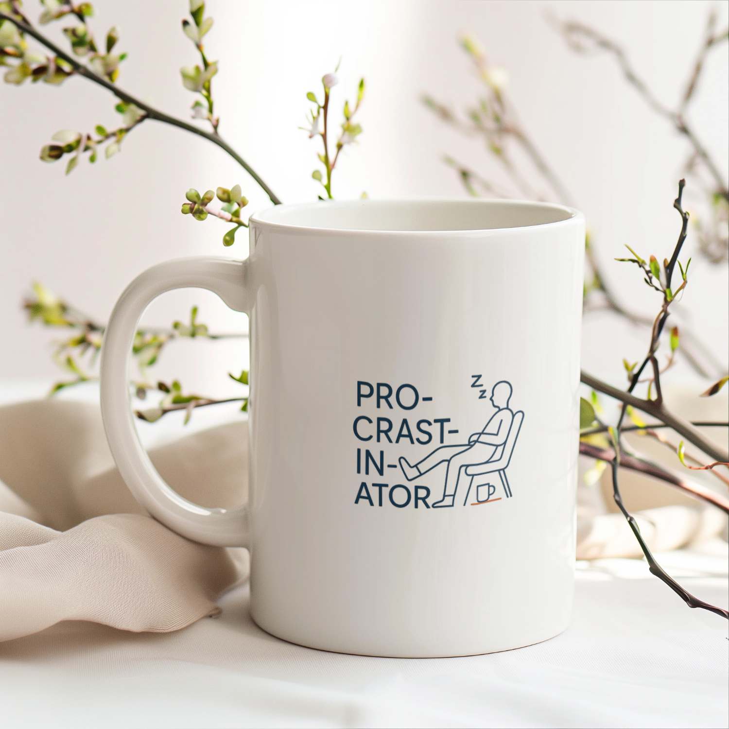 Certified Procrastinator Might Finish This Tomorrow Coffee Mug | Funny Humor | Ceramic Mug