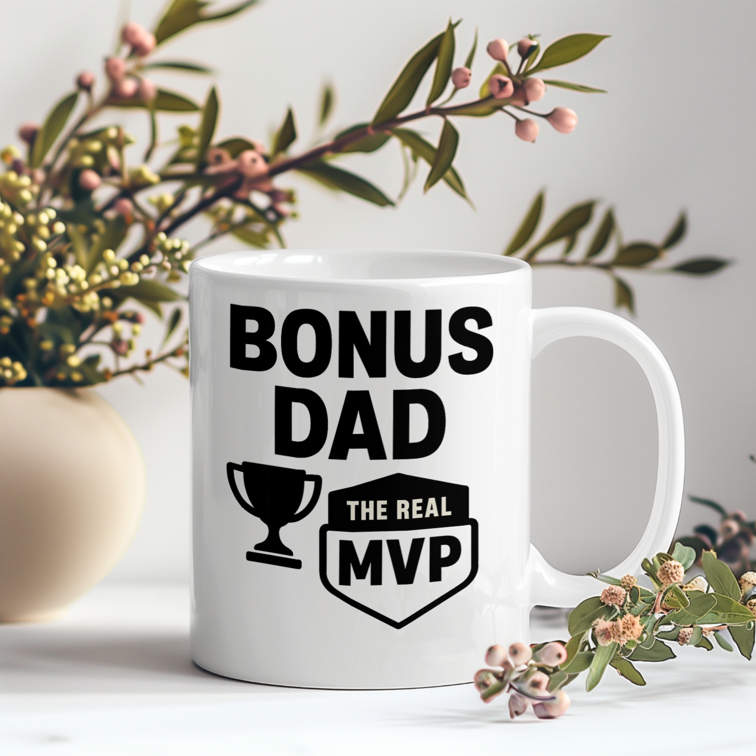 Bonus Dad Stepdad Hero Coffee Mug | Gift for Dad | Ceramic Mug