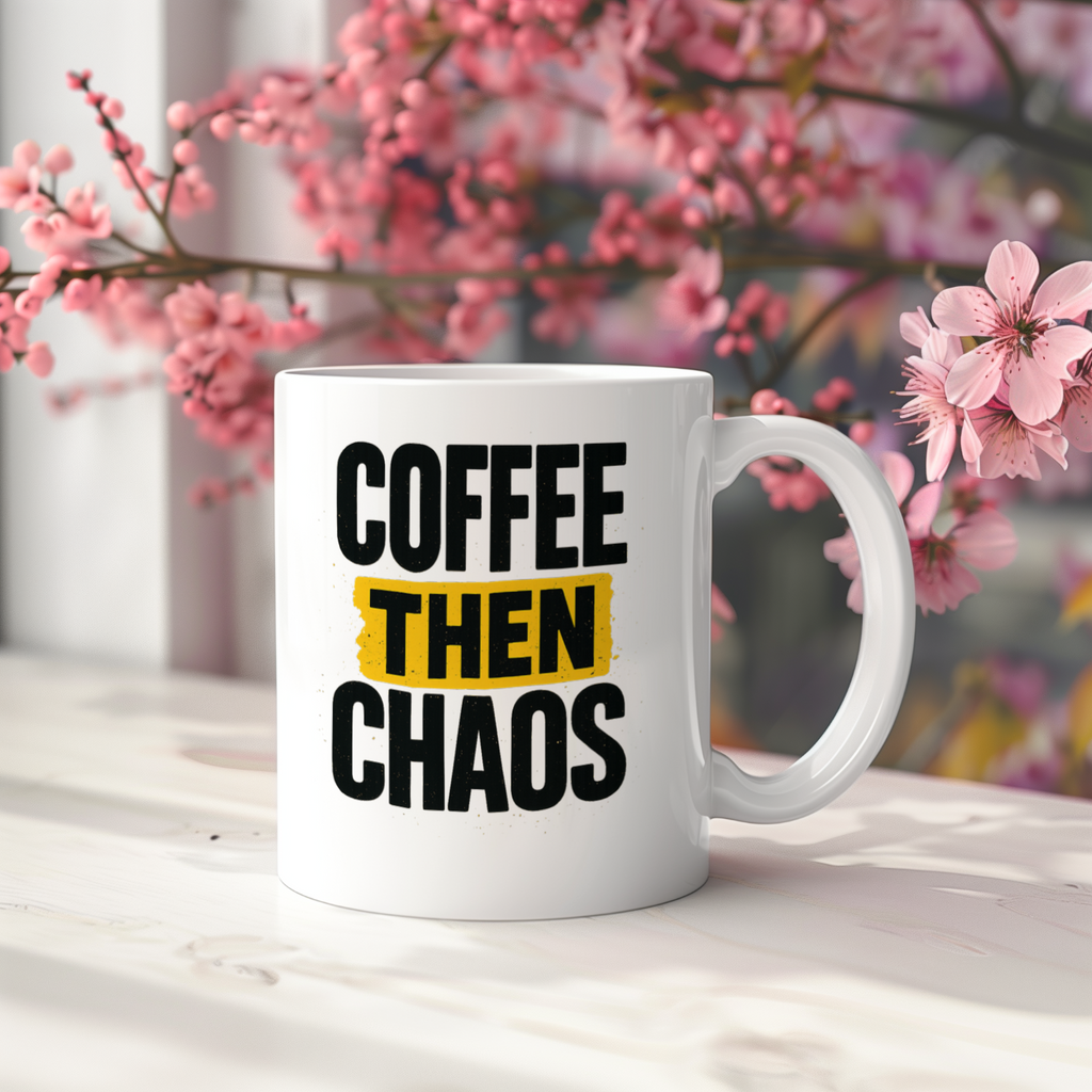 Coffee Then Chaos Coffee Mug | Coffee Lover Gift | Ceramic Mug