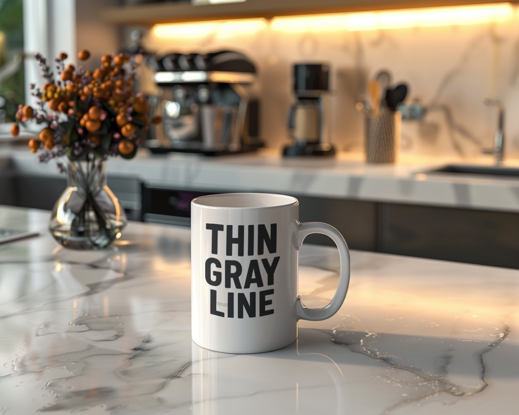 Correctional Officer Thin Gray Line Never Off Duty Coffee Mug | Unique Gift | Ceramic Mug