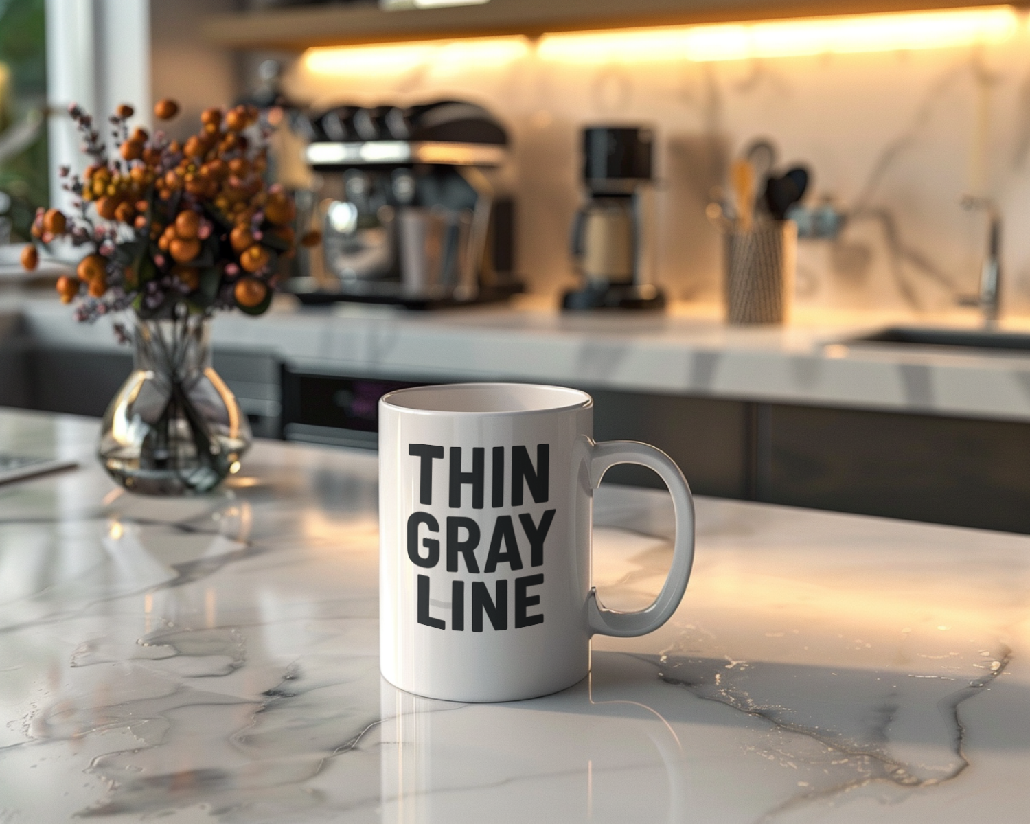 Correctional Officer Thin Gray Line Never Off Duty Coffee Mug | Unique Gift | Ceramic Mug
