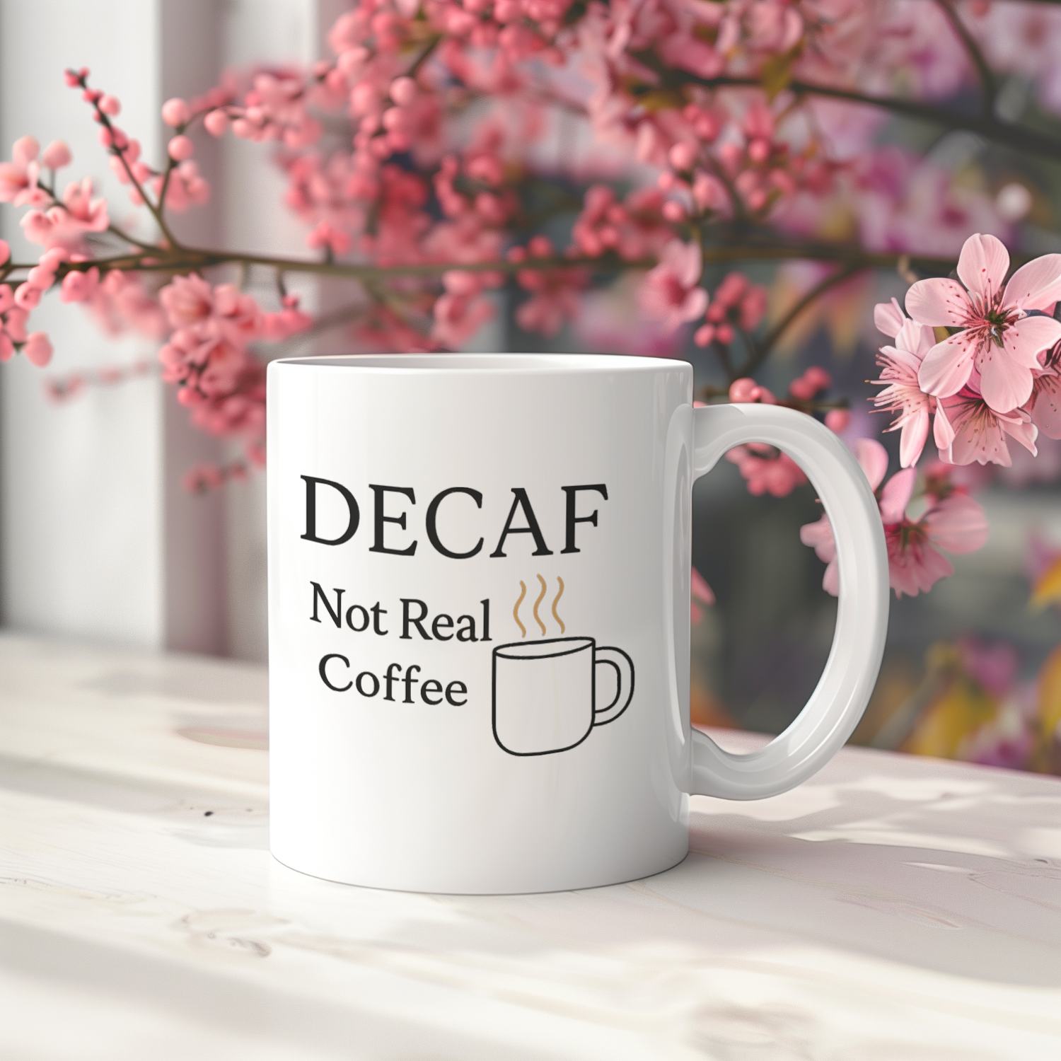 Decaf Banned In This Household Coffee Mug | Funny Coffee Humor | Ceramic Mug