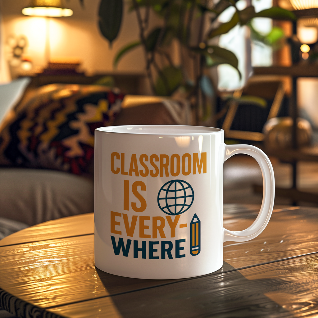 Homeschool Mom Classroom Is Everywhere Coffee Mug | Gift for Mom | Ceramic Mug