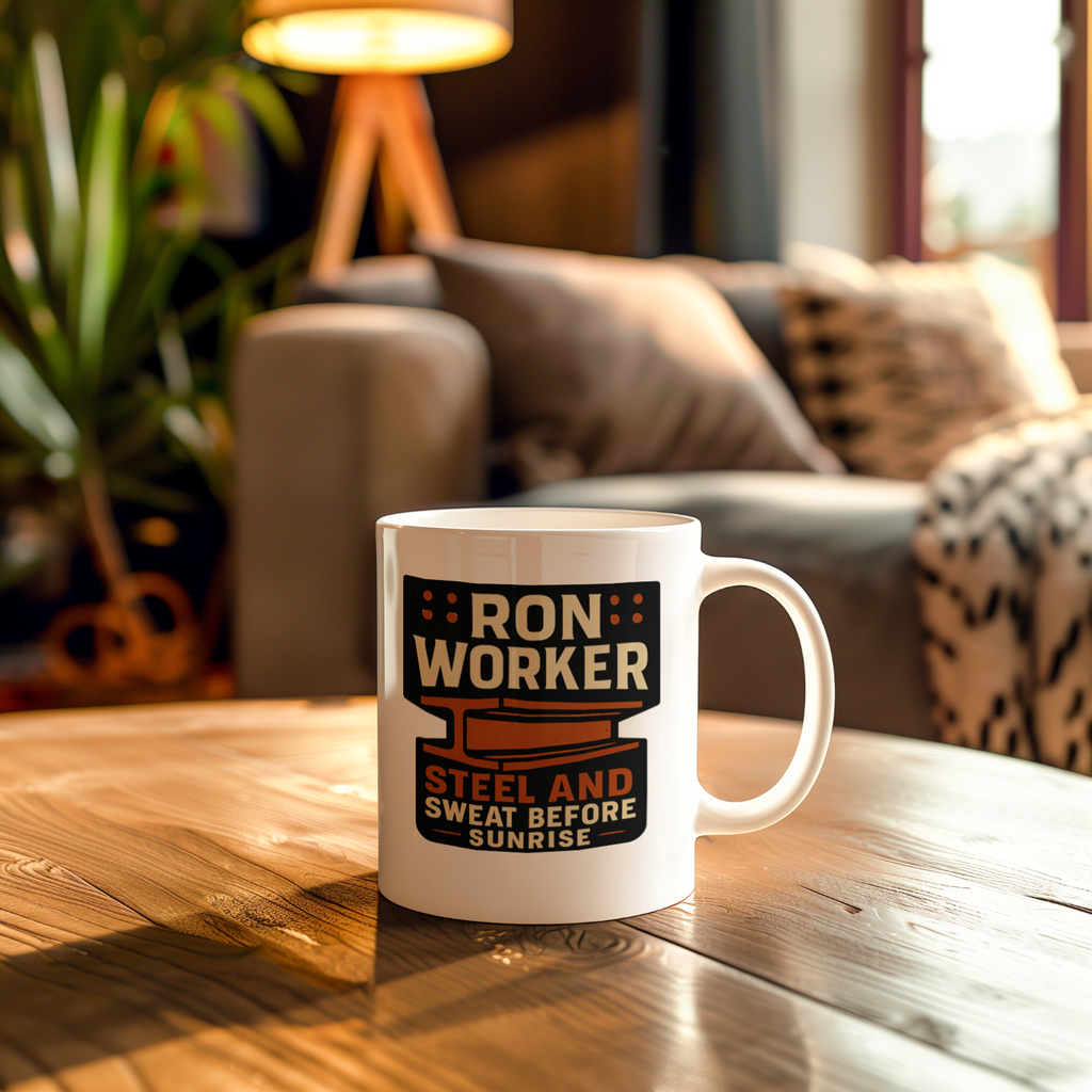 Ironworker Steel And Sweat Before Sunrise Ceramic Mug