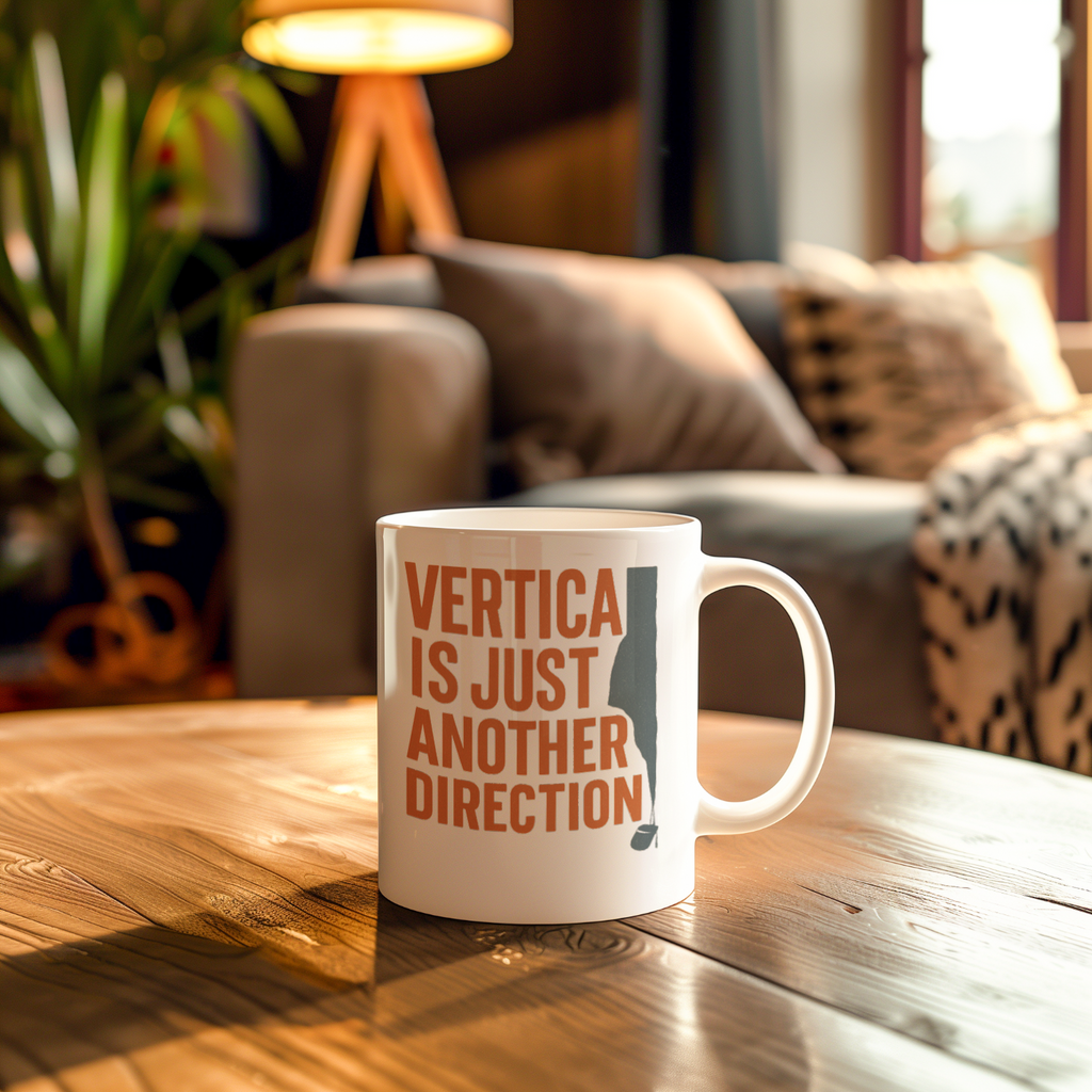 Rock Climber Vertical Is Just Another Direction Coffee Mug | Unique Gift | Ceramic Mug