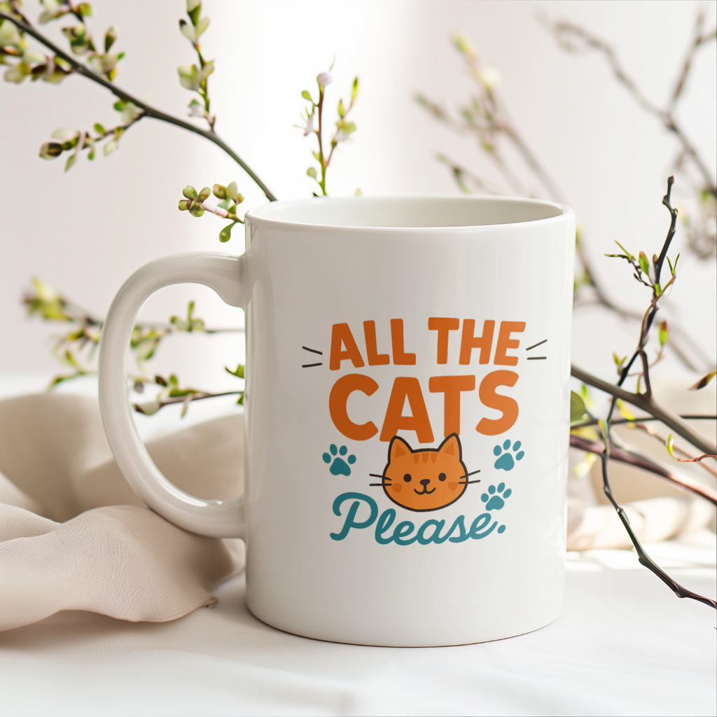 My Cats Have A Staff Me Coffee Mug | Multiple Cats Humor | Ceramic Mug
