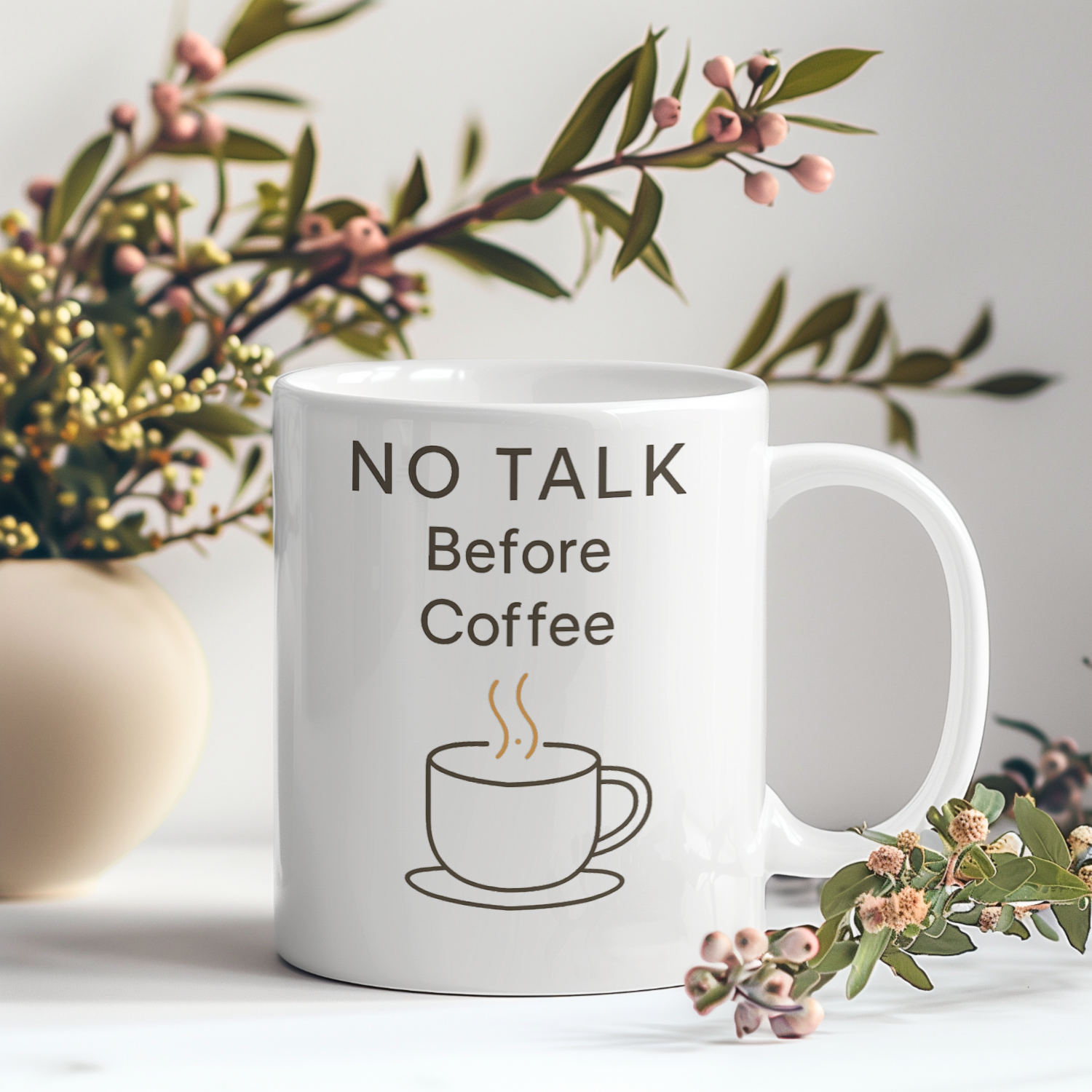No Talking Before Coffee Strict Policy Coffee Mug | Funny Gift | Ceramic Mug