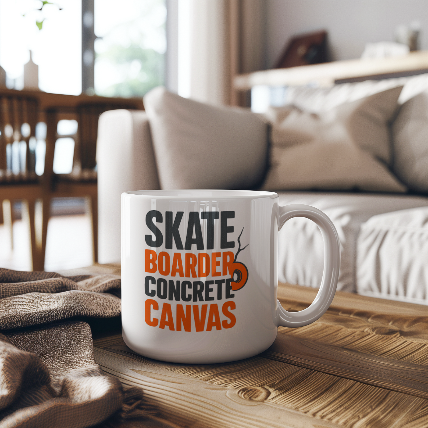 Skateboarder Concrete Is My Canvas Coffee Mug | Unique Gift | Ceramic Mug