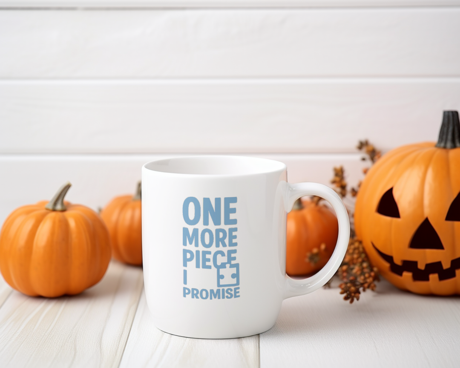 Jigsaw Puzzle Addict One More Piece I Promise Coffee Mug | Unique Gift | Ceramic Mug