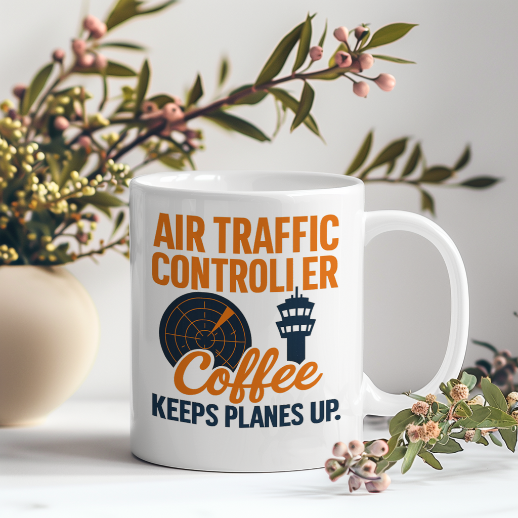 Air Traffic Controller Coffee Keeps Planes Flying Ceramic Mug