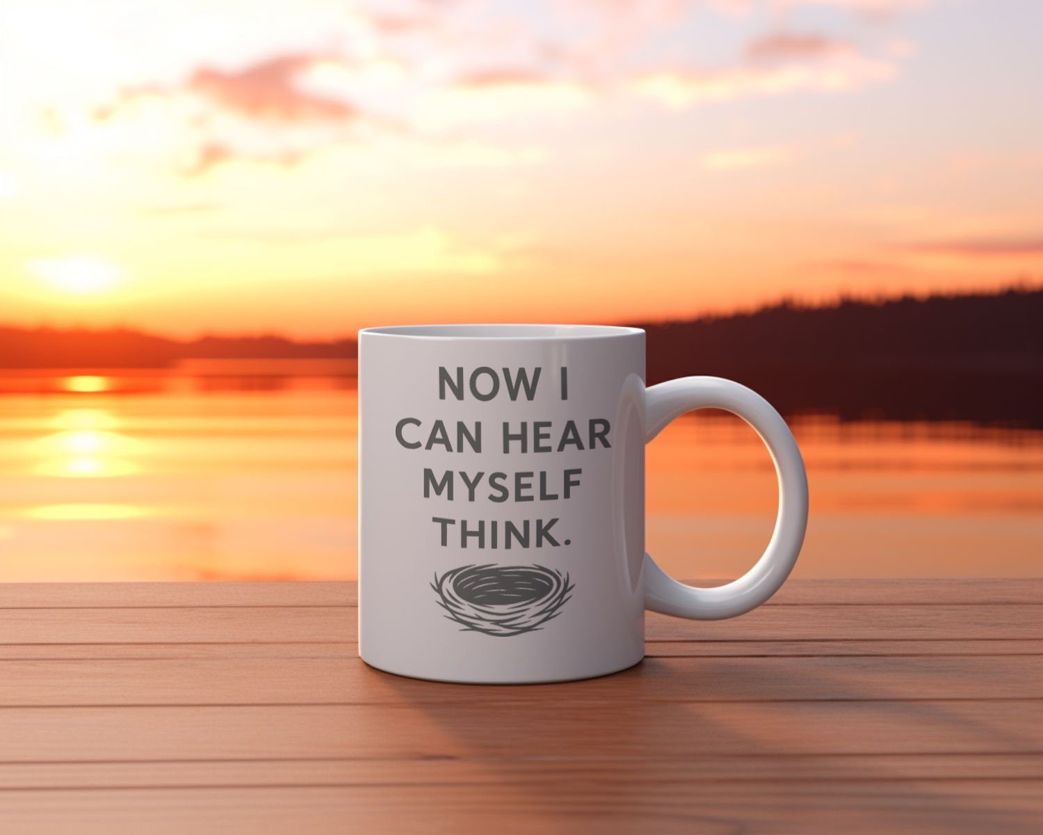 Empty Nester Now I Can Hear Myself Think Coffee Mug | Unique Gift | Ceramic Mug