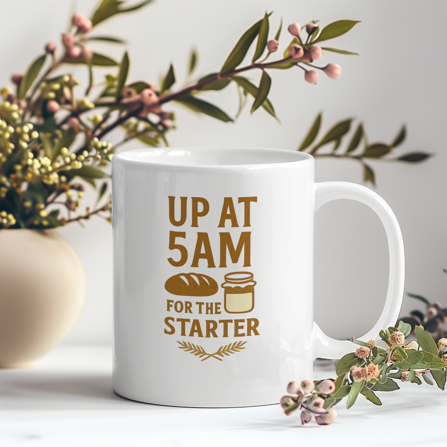 Sourdough Baker Up At 5AM For The Starter Coffee Mug | Baker Gift | Ceramic Mug