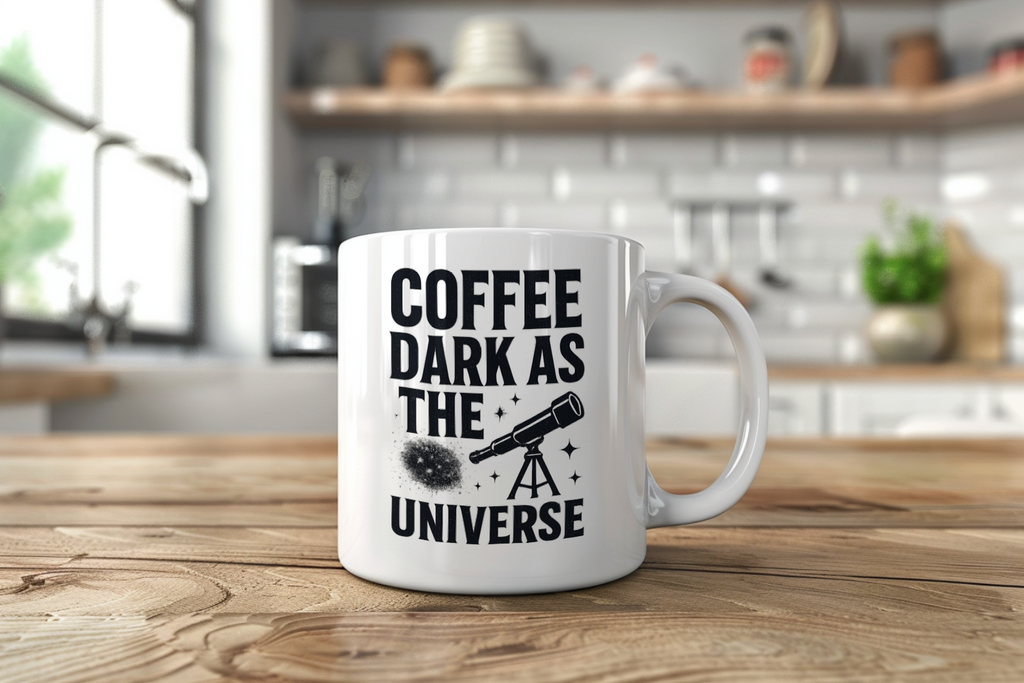 Amateur Astronomer Coffee Dark As The Universe Coffee Mug | Coffee Lover Gift | Ceramic Mug