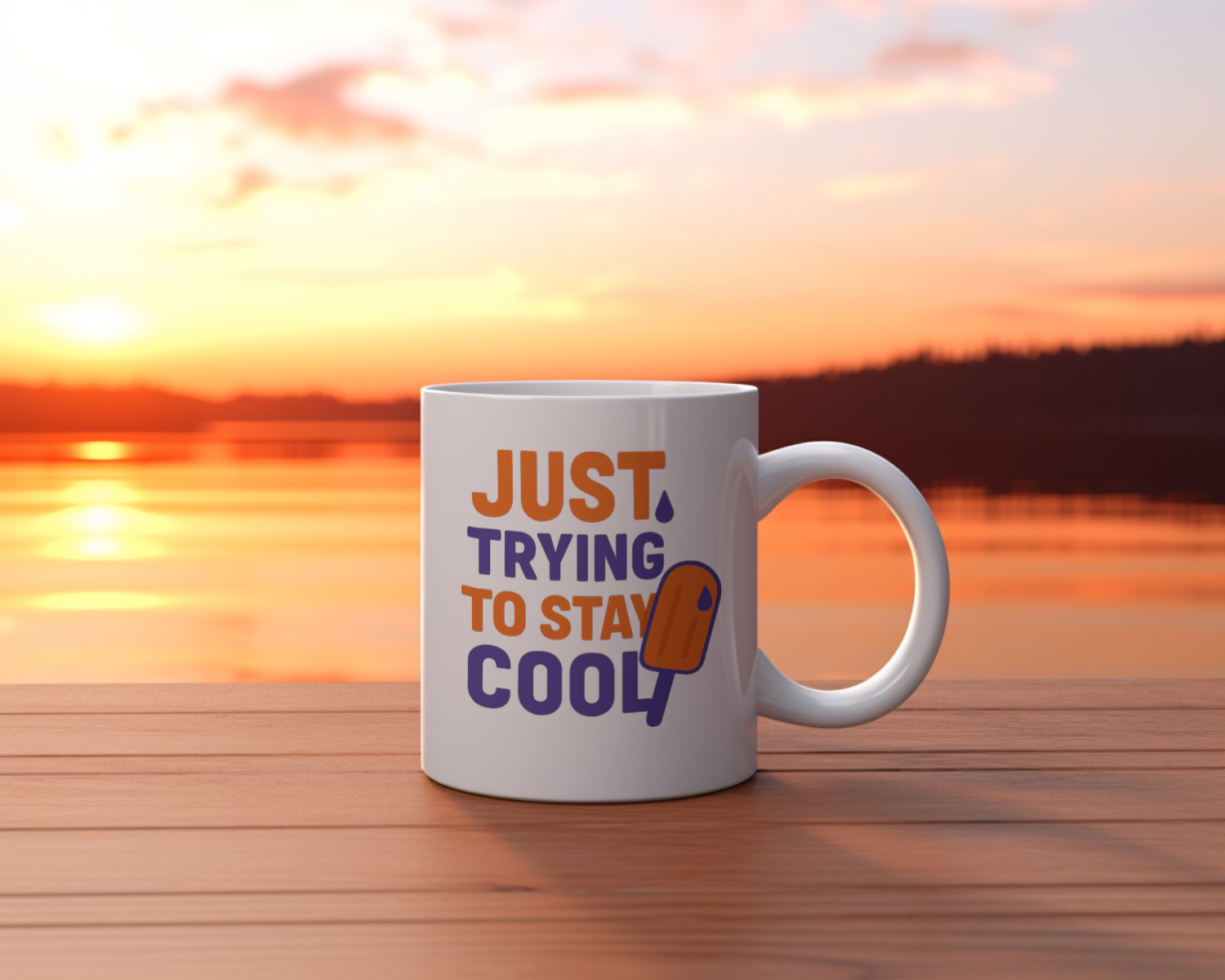 Popsicle Parent Just Trying To Stay Cool Coffee Mug | Unique Gift | Ceramic Mug