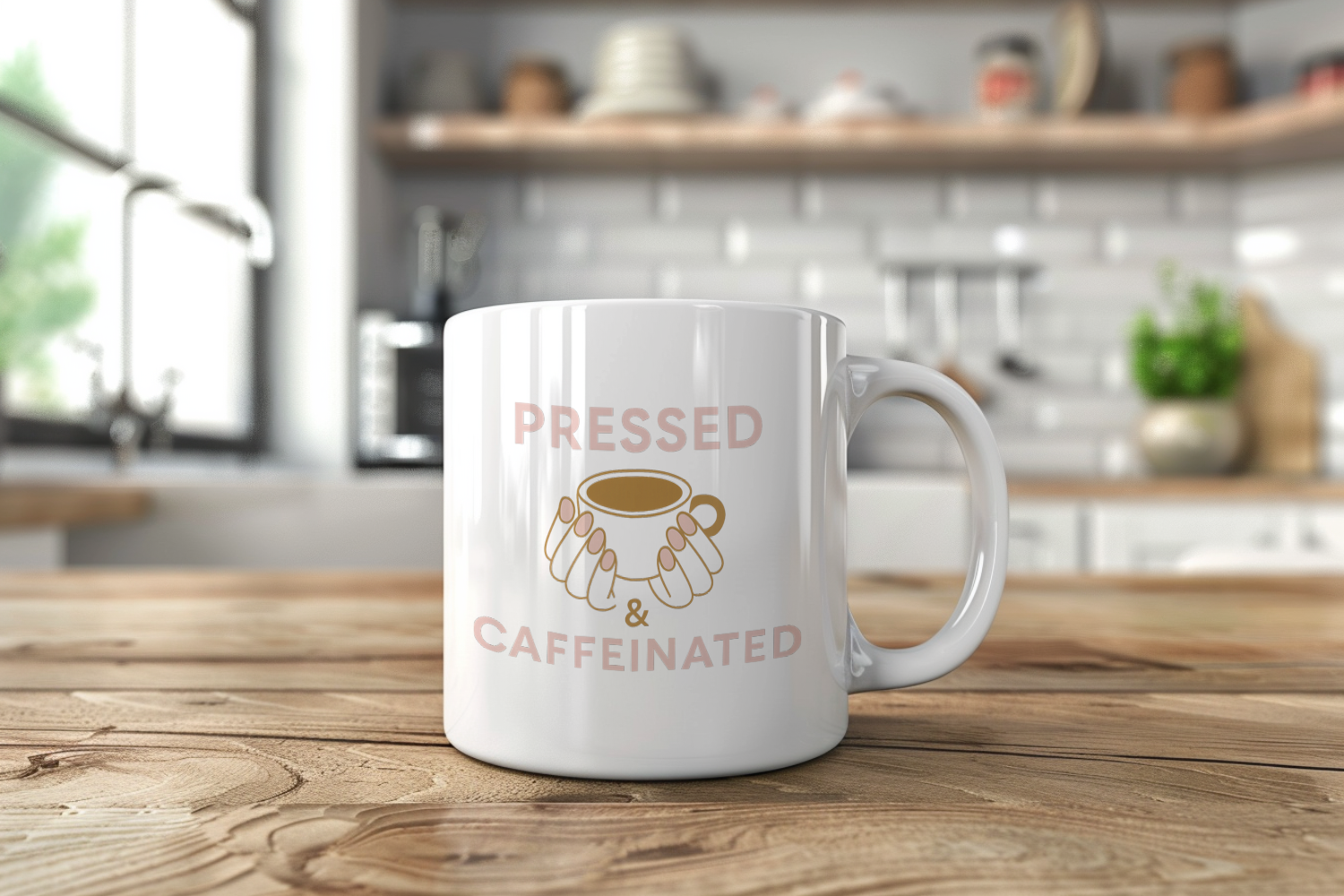 Nail Tech Pressed And Caffeinated Coffee Mug | Unique Gift | Ceramic Mug