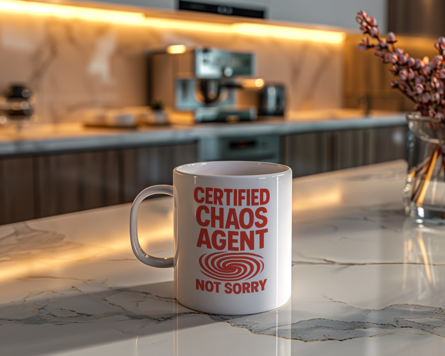 Certified Chaos Agent Not Sorry Coffee Mug | Unique Gift | Ceramic Mug