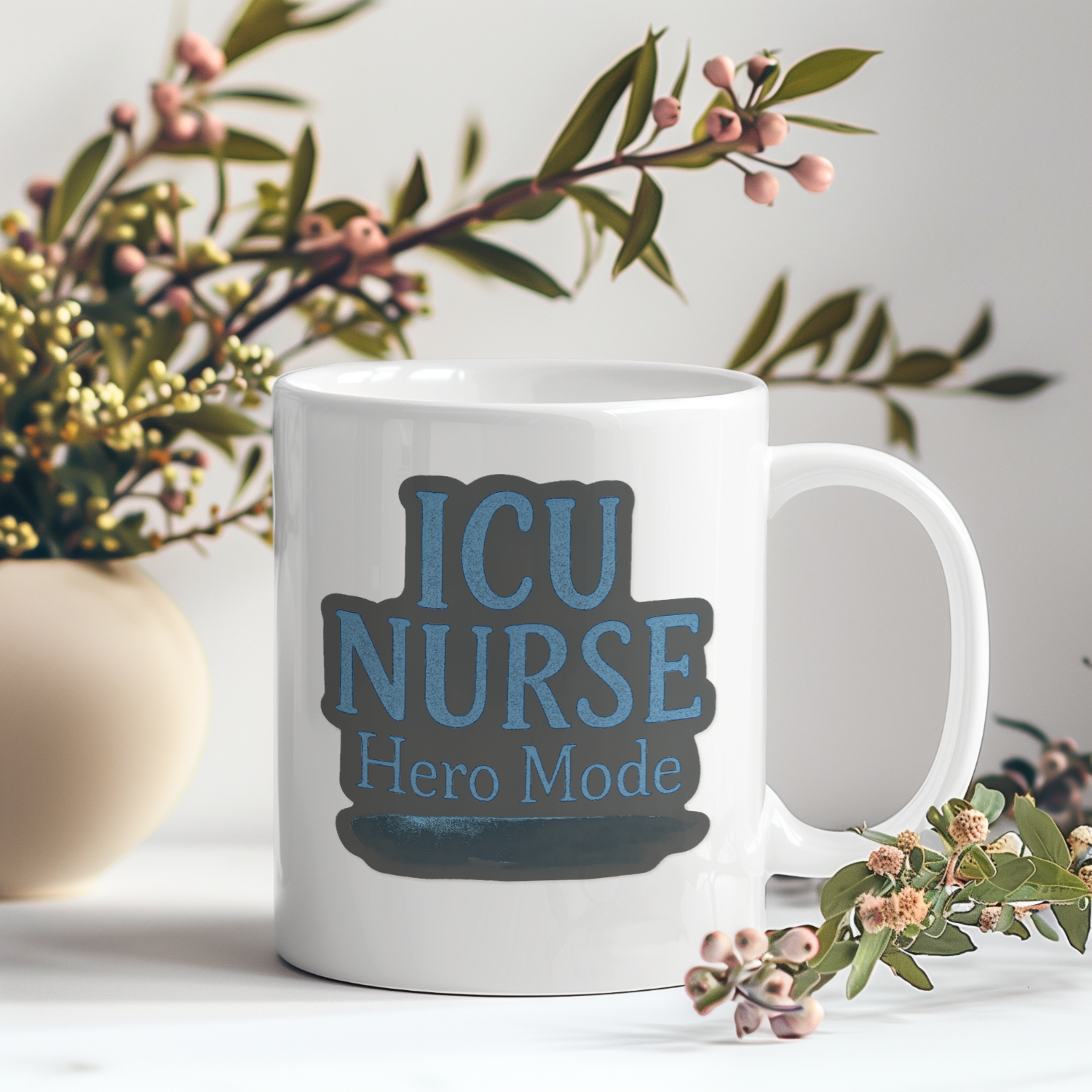 ICU Nurse Saving Lives One Cup At A Time Coffee Mug | Nurse Appreciation | Ceramic Mug