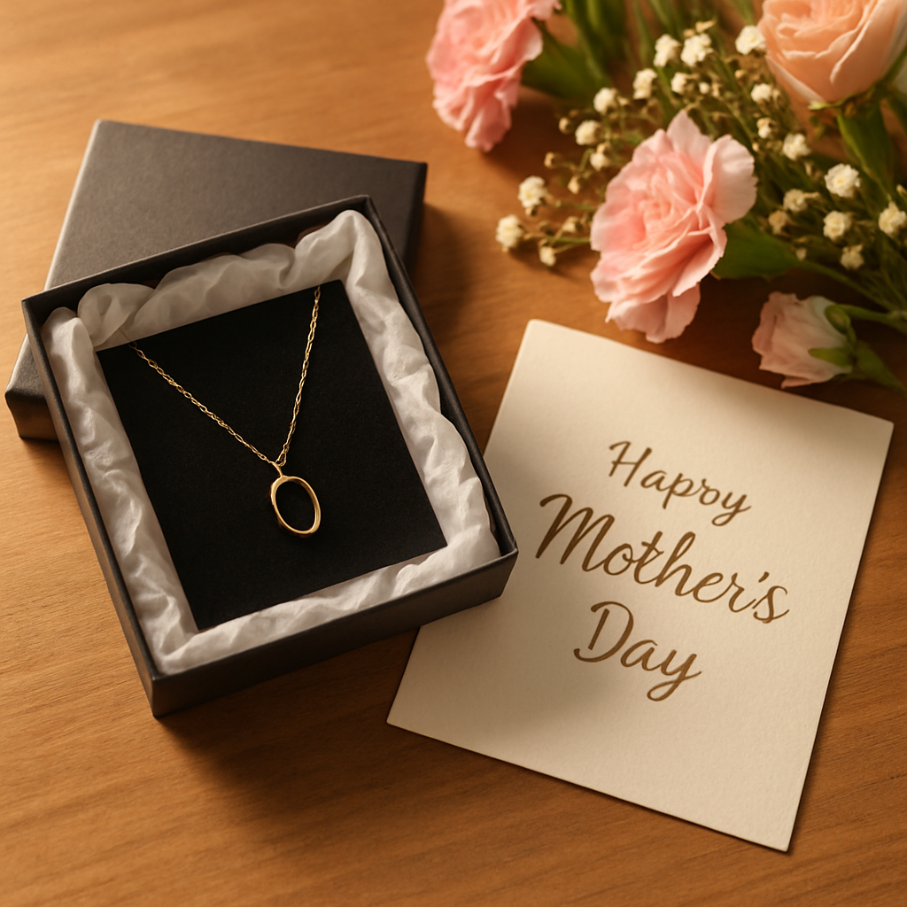 Personalized Oval Necklace • Custom Engraved lifestyle photo