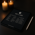 Pet Care Planner | Dark Moody | Digital PDF 2026 preview