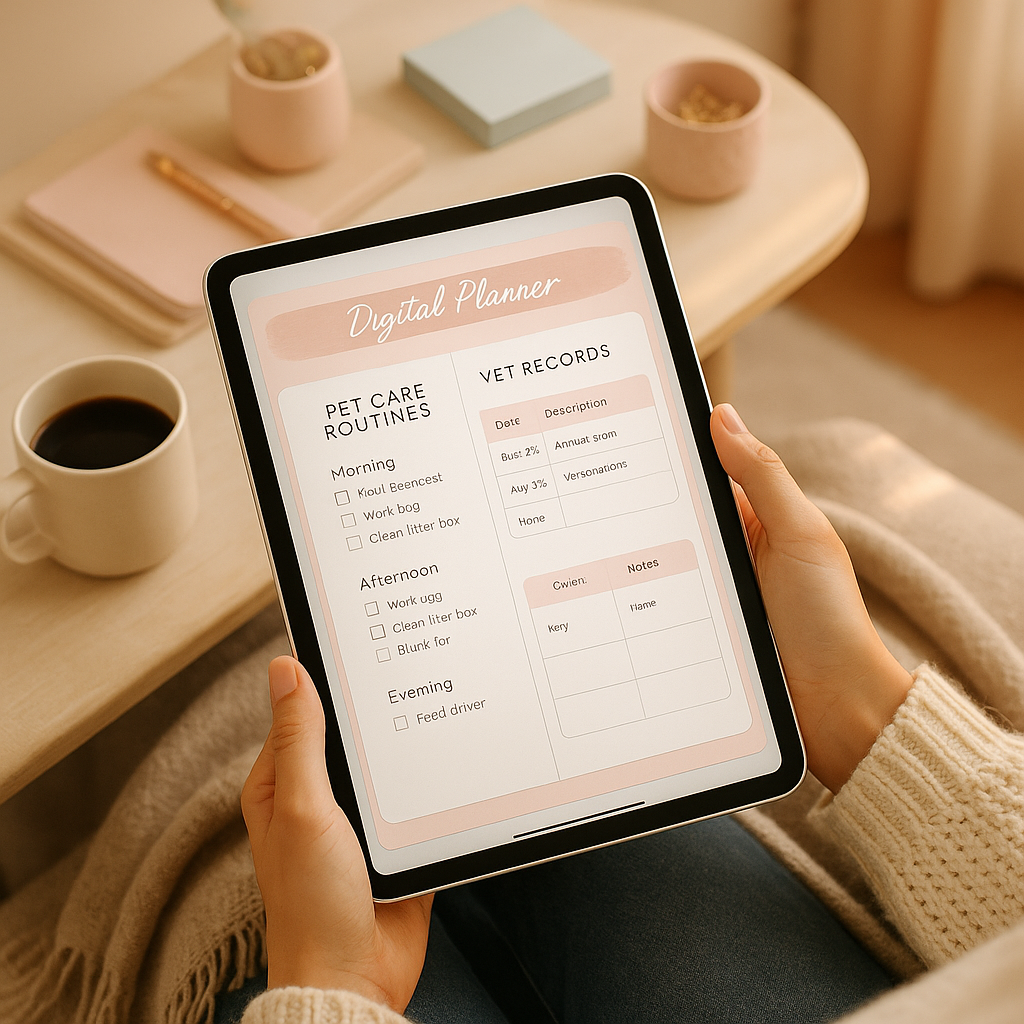 Pet Care Planner | Pastel | Digital PDF 2026 preview