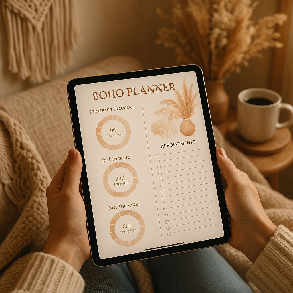 Pregnancy Planner | Boho | Digital PDF 2026 preview