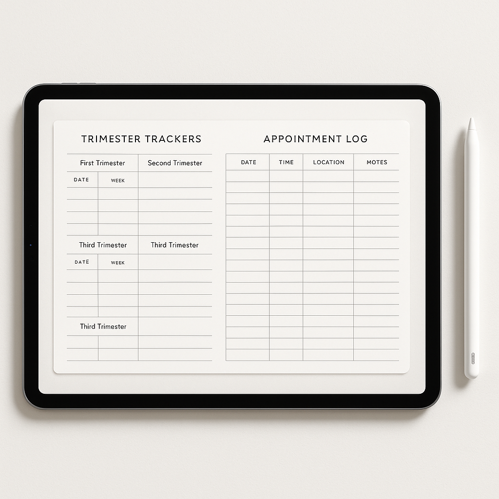 Pregnancy Planner | Minimalist | Digital PDF 2026 preview
