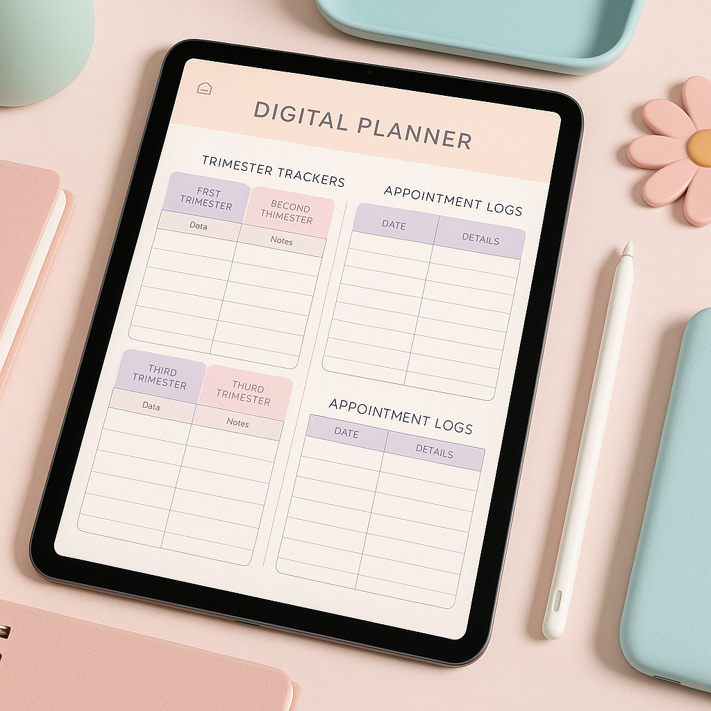 Pregnancy Planner | Pastel | Digital PDF 2026 preview