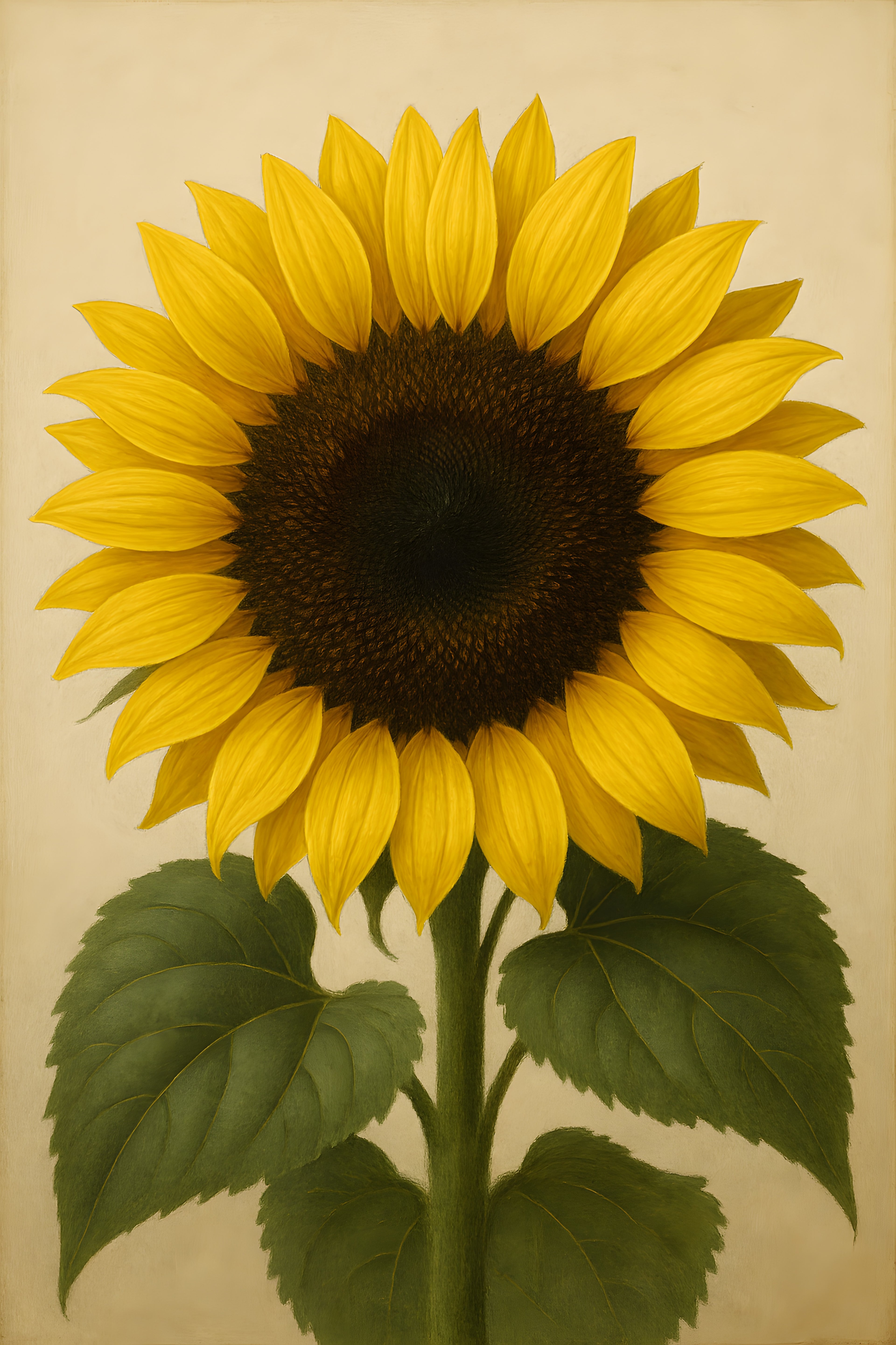 Detailed sunflower head in peak bloom | Printable Wall Art | Instant Download