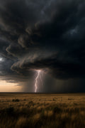 Dramatic thunderstorm approaching over open prairie | Printable Wall Art | Instant Download