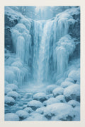 Frozen waterfall in winter | Printable Wall Art | Instant Download