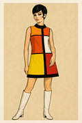Vintage 1960s mod fashion illustration | Printable Wall Art | Instant Download
