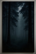 Moody forest scene with fog and dark trees | Printable Wall Art | Instant Download