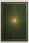 Art deco sunburst pattern radiating from center in gold o... | Printable Wall Art | Instant Download