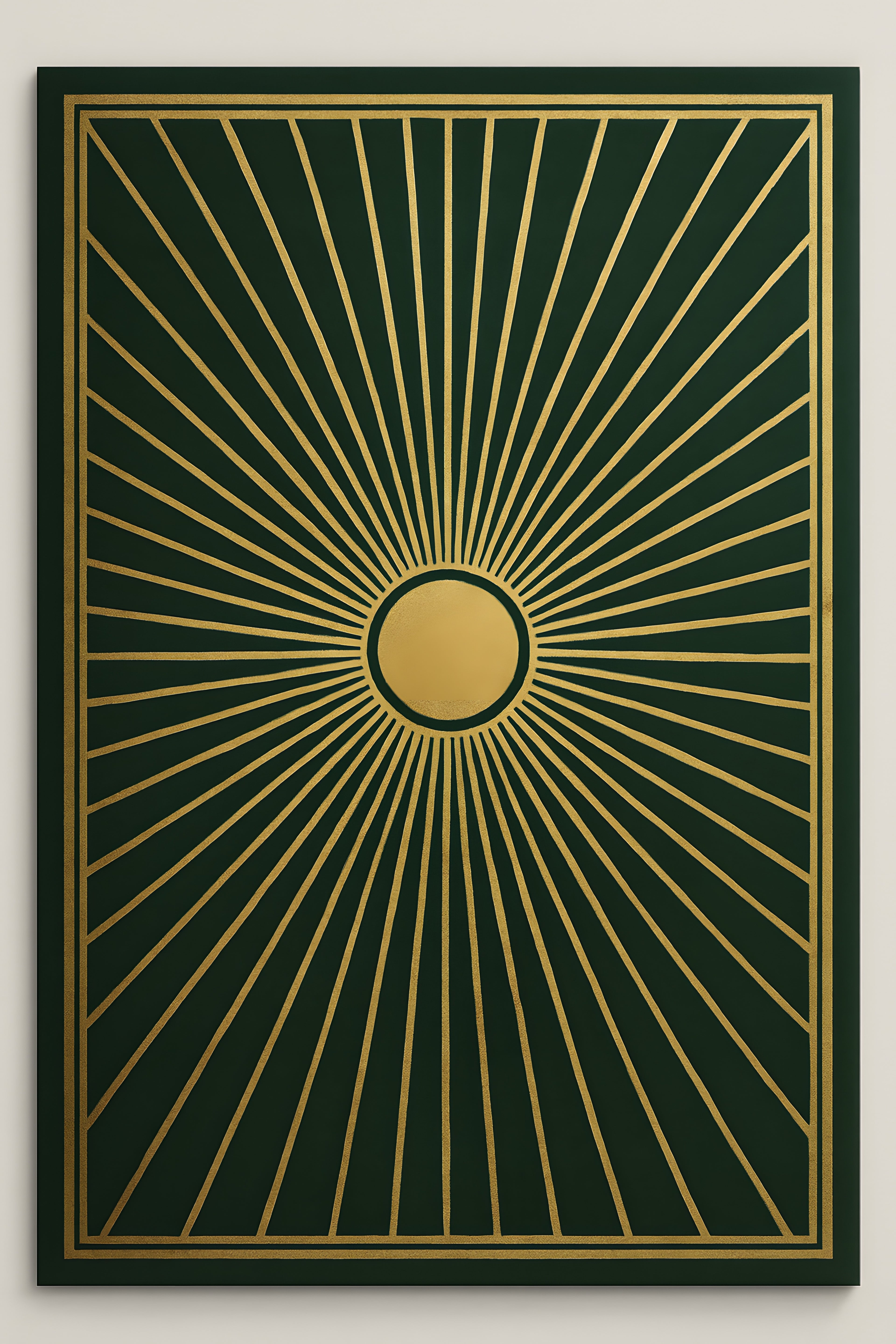 Art deco sunburst pattern radiating from center in gold o... | Printable Wall Art | Instant Download