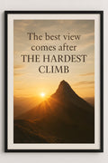 Inspiring sunrise over mountain peak with golden light | Printable Wall Art | Instant Download