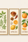 Set of three kitchen prints: herbs | Printable Wall Art | Instant Download
