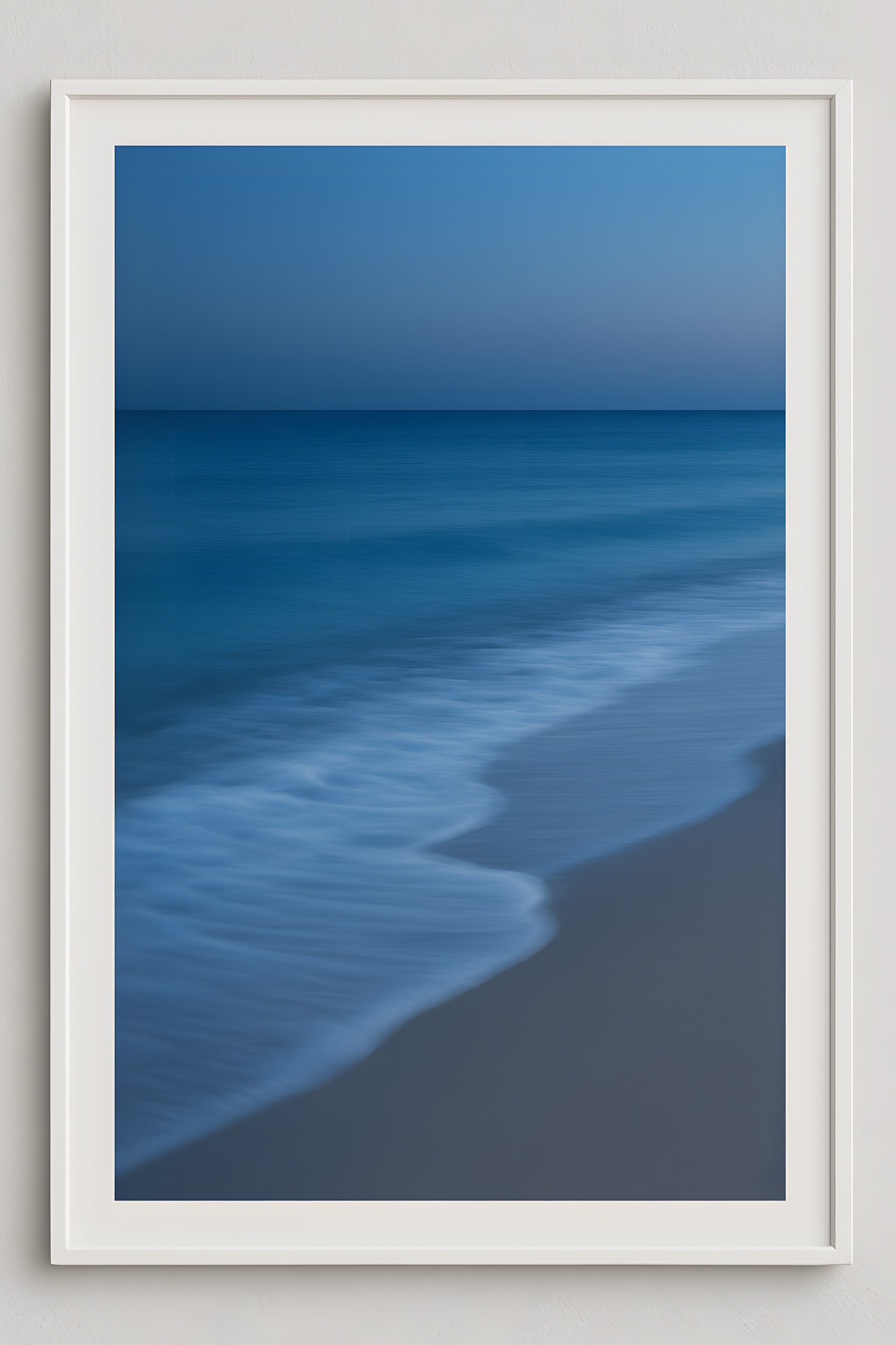 Gentle waves lapping on shore at blue hour | Printable Wall Art | Instant Download